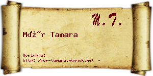 Mór Tamara névjegykártya